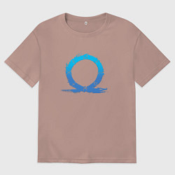 Футболка оверсайз мужская CBVDJK СИМВОЛ КРАТОСА, БОГ ВОЙНЫ, цвет: пыльно-розовый