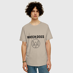 Футболка оверсайз мужская Watch Dogs, цвет: миндальный — фото 2