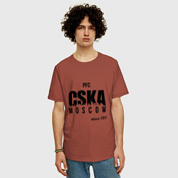 Футболка оверсайз мужская CSKA since 1911, цвет: кирпичный — фото 2