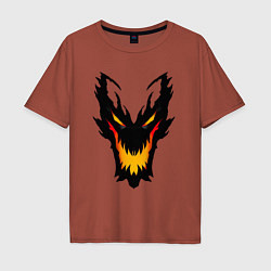 Футболка оверсайз мужская ЛИЦО SHADOW FIEND DOTA2, цвет: кирпичный