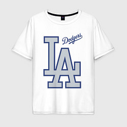 Футболка оверсайз мужская Los Angeles Dodgers - baseball team, цвет: белый