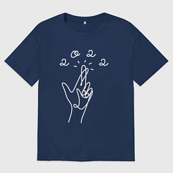 Футболка оверсайз мужская Загадываем желание 2022, цвет: тёмно-синий