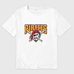 Футболка оверсайз мужская Pittsburgh Pirates - baseball team, цвет: белый