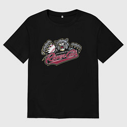 Футболка оверсайз мужская Sacramento River Cats - baseball team, цвет: черный