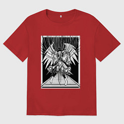 Футболка оверсайз мужская Deltarune Vol 13, цвет: красный