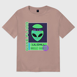 Футболка оверсайз мужская GONE FLUDD UFO, цвет: пыльно-розовый