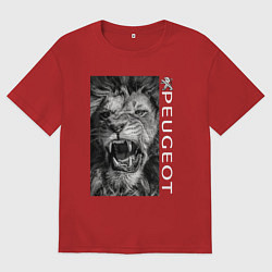 Футболка оверсайз мужская LionPeugeot, цвет: красный