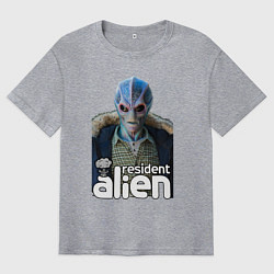 Футболка оверсайз мужская Resident alien, цвет: меланж