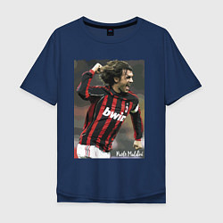 Футболка оверсайз мужская Paolo Cesare Maldini - Milan, цвет: тёмно-синий
