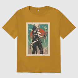 Футболка оверсайз мужская Jett art, цвет: горчичный