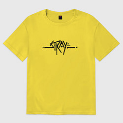 Футболка оверсайз мужская Stray Logo, цвет: желтый