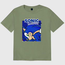 Футболка оверсайз мужская Sonic Adventure Sonic, цвет: авокадо