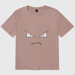 Футболка оверсайз мужская SeriousFace, цвет: пыльно-розовый