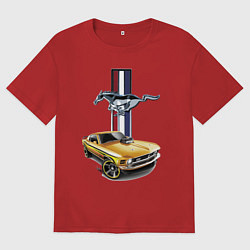 Футболка оверсайз мужская Mustang motorsport, цвет: красный