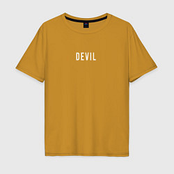 Футболка оверсайз мужская He devil, цвет: горчичный