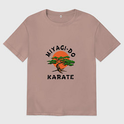 Футболка оверсайз мужская MIYAGI-DO, цвет: пыльно-розовый