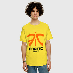 Футболка оверсайз мужская Dota 2: Fnatic Team, цвет: желтый — фото 2