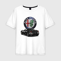 Футболка оверсайз мужская Alfa Romeo - my dream!, цвет: белый