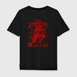 Футболка оверсайз мужская Muay Thai Thailand, цвет: черный