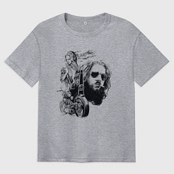 Футболка оверсайз мужская Мечта и дух Свободы, цвет: меланж