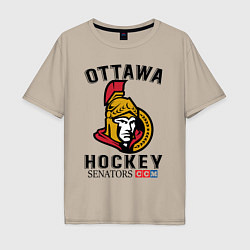 Футболка оверсайз мужская OTTAWA SENATORS ОТТАВА СЕНАТОРЗ, цвет: миндальный