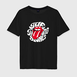 Футболка оверсайз мужская Rolling Stones, Роллинг Стоунз, цвет: черный