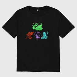 Футболка оверсайз мужская Radfall four, цвет: черный