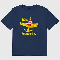 Футболка оверсайз мужская On a Yellow Submarine, цвет: тёмно-синий
