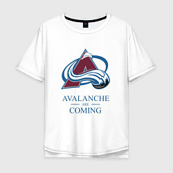 Футболка оверсайз мужская Colorado Avalanche are coming , Колорадо Эвеланш, цвет: белый