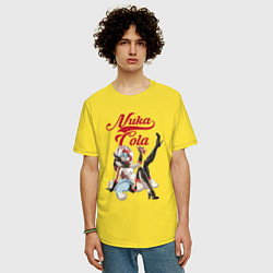 Футболка оверсайз мужская Fallout Nuka Cola Furry Poster, цвет: желтый — фото 2