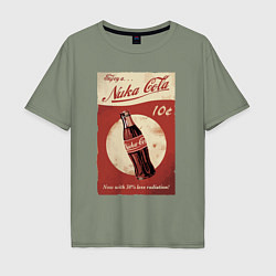 Футболка оверсайз мужская Fallout Nuka Cola Poster Pop art, цвет: авокадо