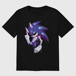 Футболка оверсайз мужская Sonic Exe Sketch, цвет: черный