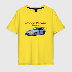 Футболка оверсайз мужская Honda Racing Team!, цвет: желтый