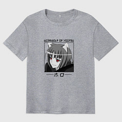 Футболка оверсайз мужская Волчица и пряности Spice and Wolf, Холо, цвет: меланж