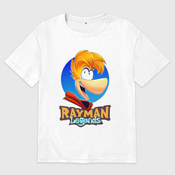 Футболка оверсайз мужская Веселый Rayman, цвет: белый