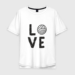 Футболка оверсайз мужская Volleyball - Love, цвет: белый