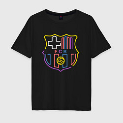 Футболка оверсайз мужская FC Barcelona - Multicolor 2022, цвет: черный