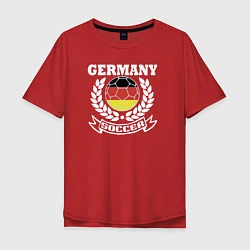Футболка оверсайз мужская Футбол Германия, цвет: красный