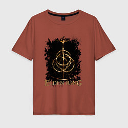 Футболка оверсайз мужская ELDEN RING SYMBOL LOGO, цвет: кирпичный