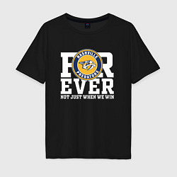 Футболка оверсайз мужская Nashville Predators FOREVER NOT JUST WHEN WE WIN Н, цвет: черный