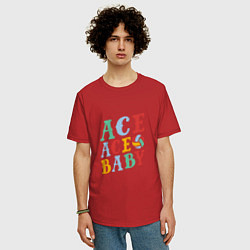 Футболка оверсайз мужская Ace Ace Baby, цвет: красный — фото 2