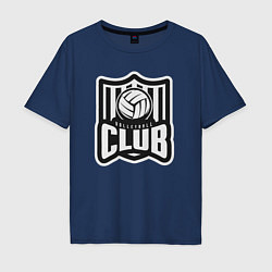 Футболка оверсайз мужская Volleyball Club, цвет: тёмно-синий