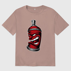 Футболка оверсайз мужская Red balloon, цвет: пыльно-розовый