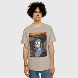 Футболка оверсайз мужская БЕНДЕР КРИК BENDER, цвет: миндальный — фото 2