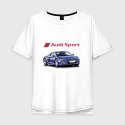 Футболка оверсайз мужская Audi sport Racing, цвет: белый