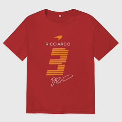 Футболка оверсайз мужская Ландо Норрис 4 формула, цвет: красный