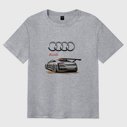Футболка оверсайз мужская Audi Racing team, цвет: меланж
