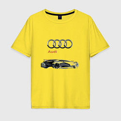 Футболка оверсайз мужская Audi Concept Sketch, цвет: желтый