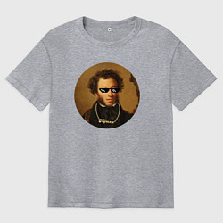 Футболка оверсайз мужская Пушка!, цвет: меланж