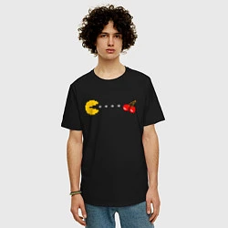 Футболка оверсайз мужская Pac-man 8bit, цвет: черный — фото 2